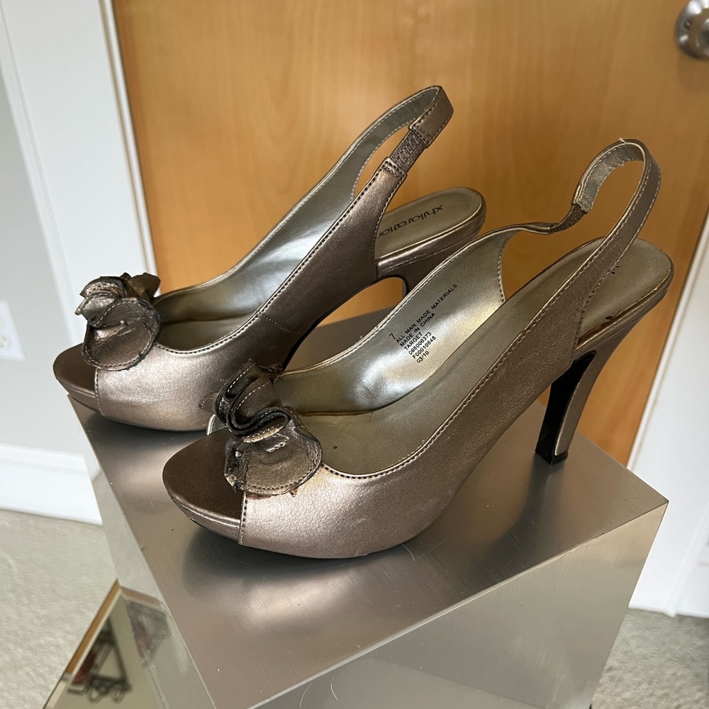 Pewter heels